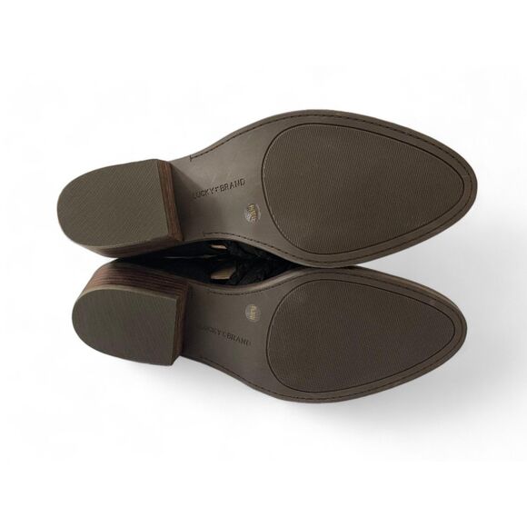 LUCKY BRAND Black Suede "Forbas" Booties, Size 9.5 - Picture 8 of 8